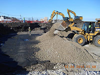 December 2013 - Crushed concrete being placed