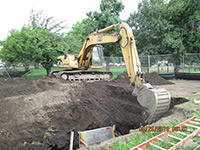 June 2015 - Excavating to confirm 36-inch sewer main location on former Jersey City property