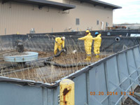 March 2014 - Cleaning out tank at 80 Kellogg St. prior to demolition